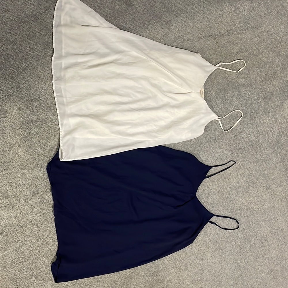 Tobi slip dress blue and white.